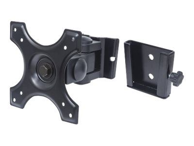 Manhattan TV & Monitor Mount, Wall, Tilt and Swivel, 1 screen, Screen Sizes: 13-27", Black, VESA 75x75 to 100x100mm, 12kg, Swivel with 2 pivots, Lifetime Warranty - Klammer - für Monitor - stabiler Stahl - Bildschirmgröße: bis zu 55,9 cm (bis zu 22 Z