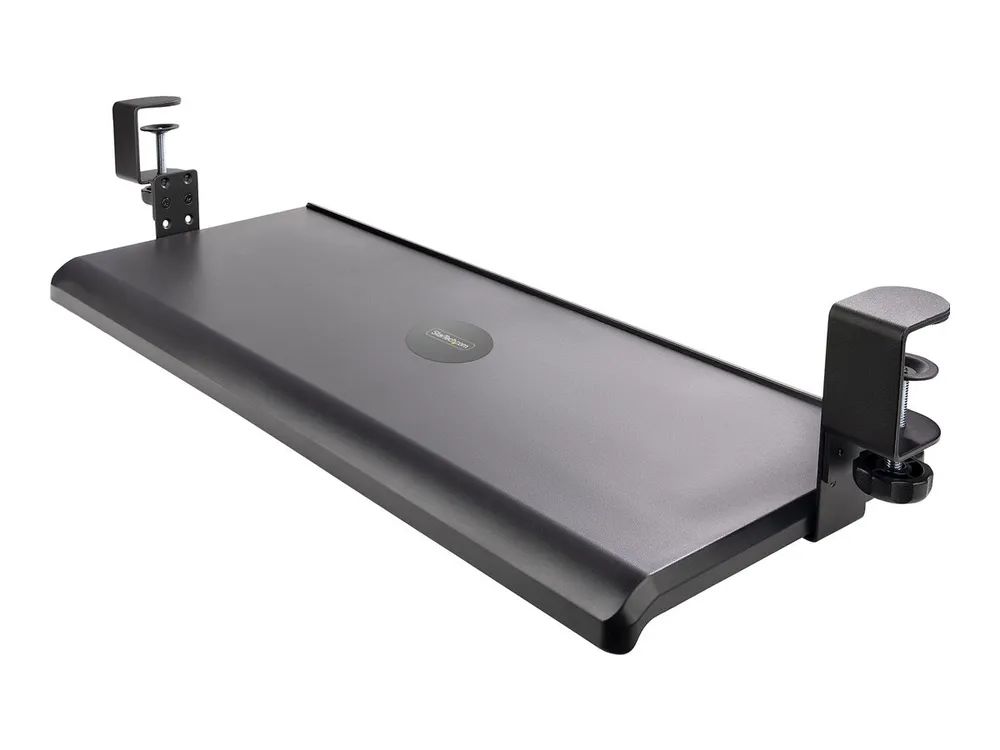 StarTech.com Under-Desk Keyboard Tray, Clamp-on Keyboard Holder, Supports up to 12kg (26.5lb)