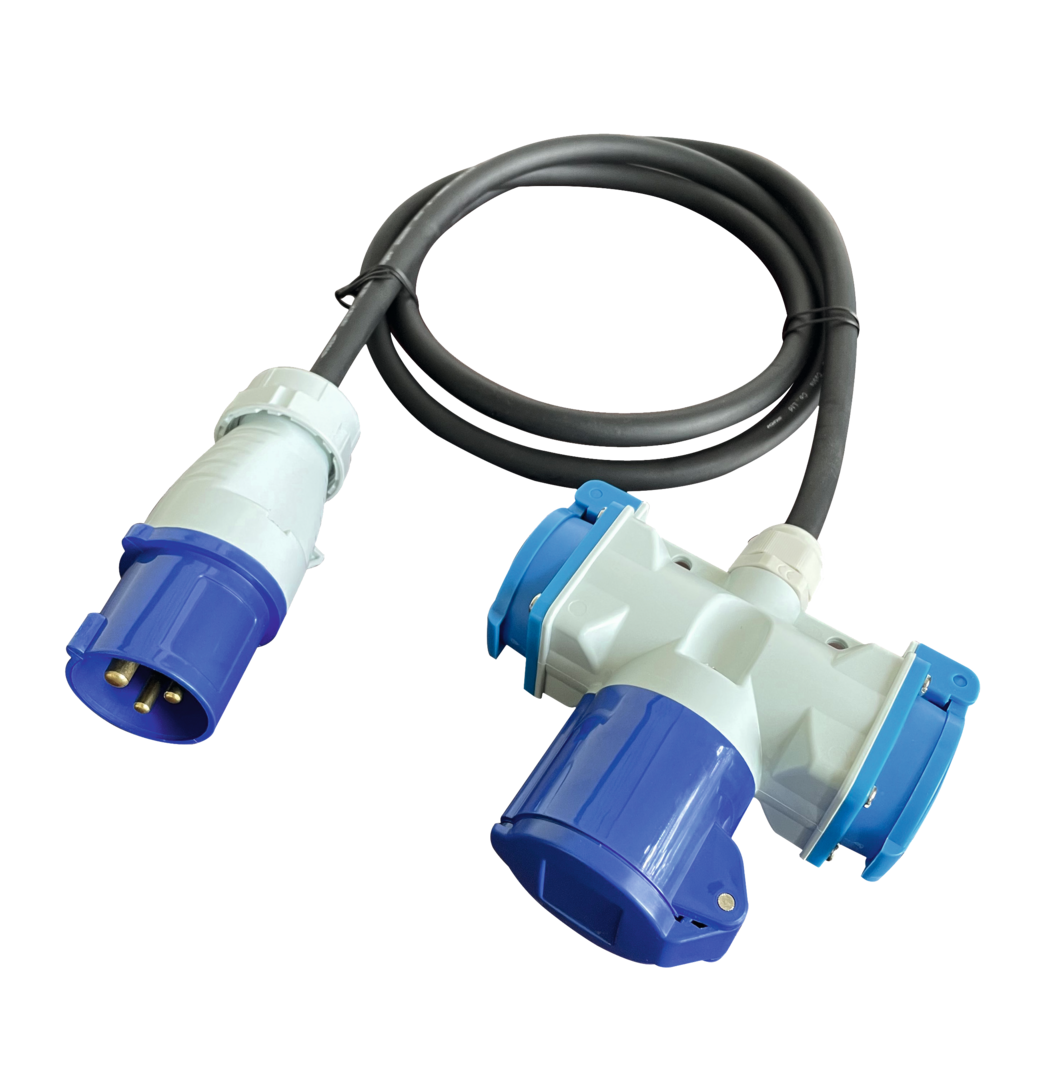 InnTec CEE Kabel mit Schukoverteilung 1,5 m