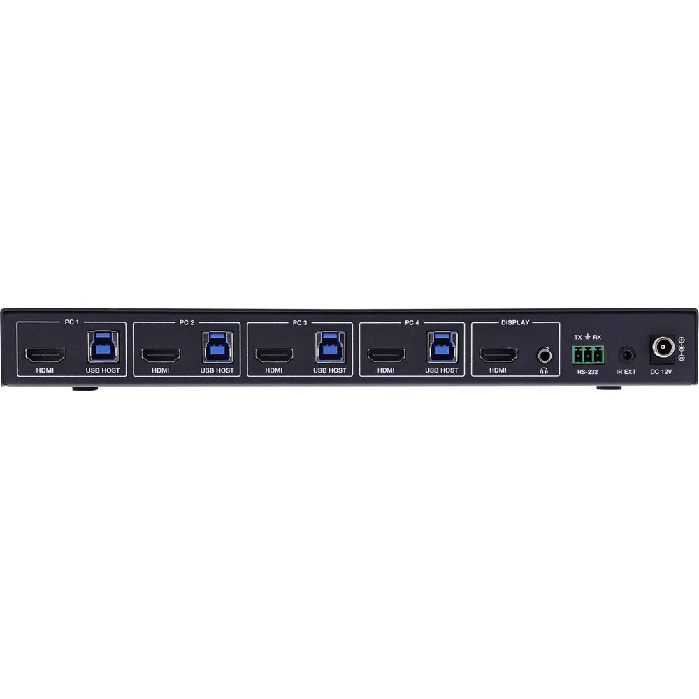 InLine KVM Switch - 4-fach - HDMI - 8K@60Hz - USB 3.2 - mit IR & RS-232