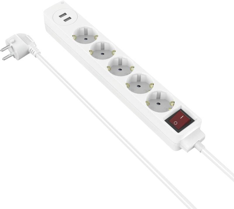 Hama 223183 SDL 5F 1,4M/USB-A 17W/M.SCH/BS