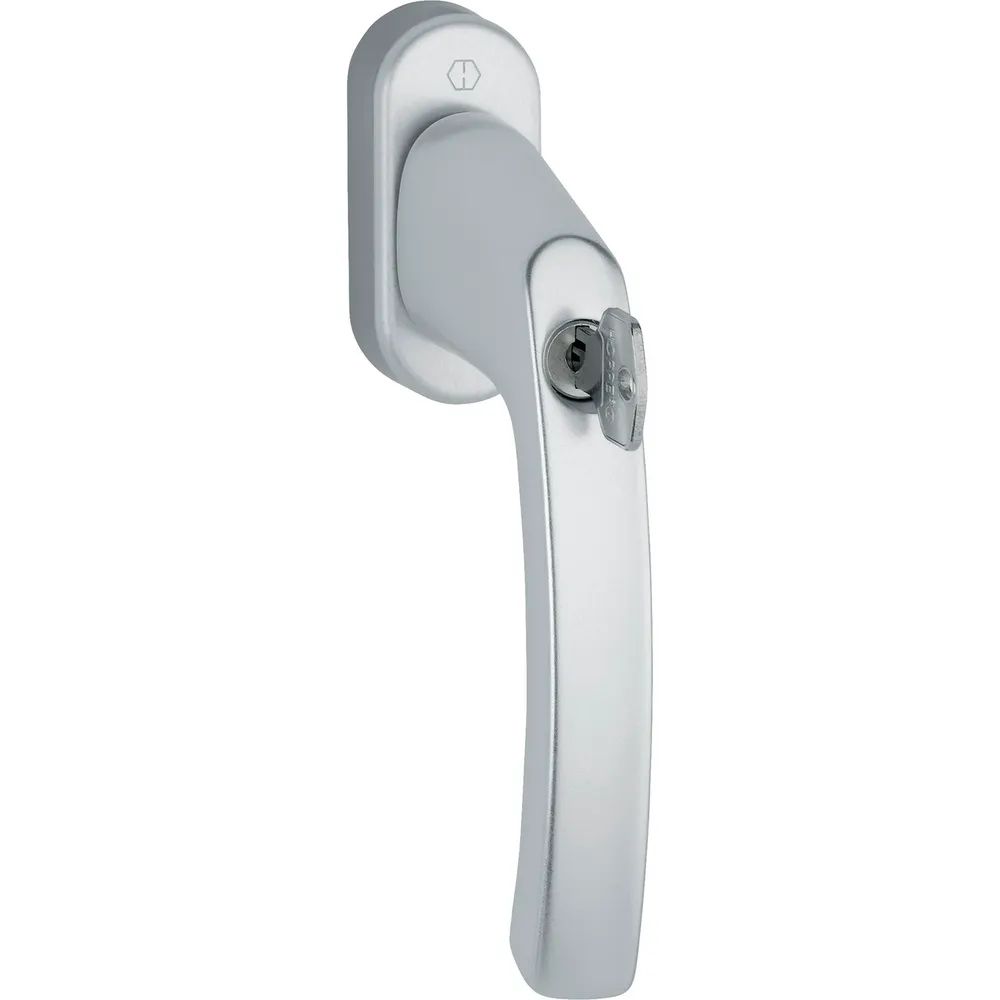 HOPPE Fenstergriff LIÈGE - Sperrzylinder, Vierkant 7x40, 35 Nm, silber eloxiert