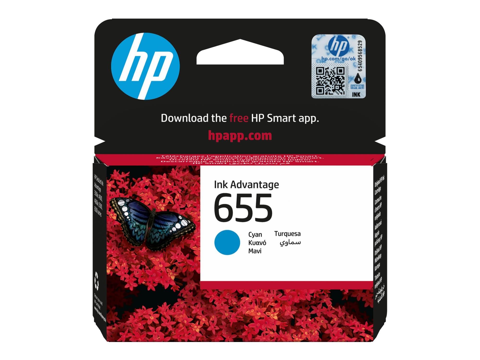 HP 655 - Cyan - original - Ink Advantage - Tintenpatrone