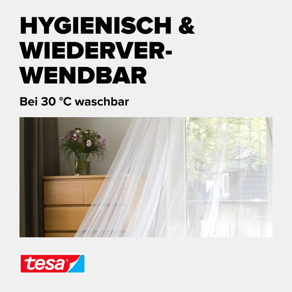 tesa® Moskitonetz Comfort Bed 2,00 × 2,00 × 2,20m Insektenschutz