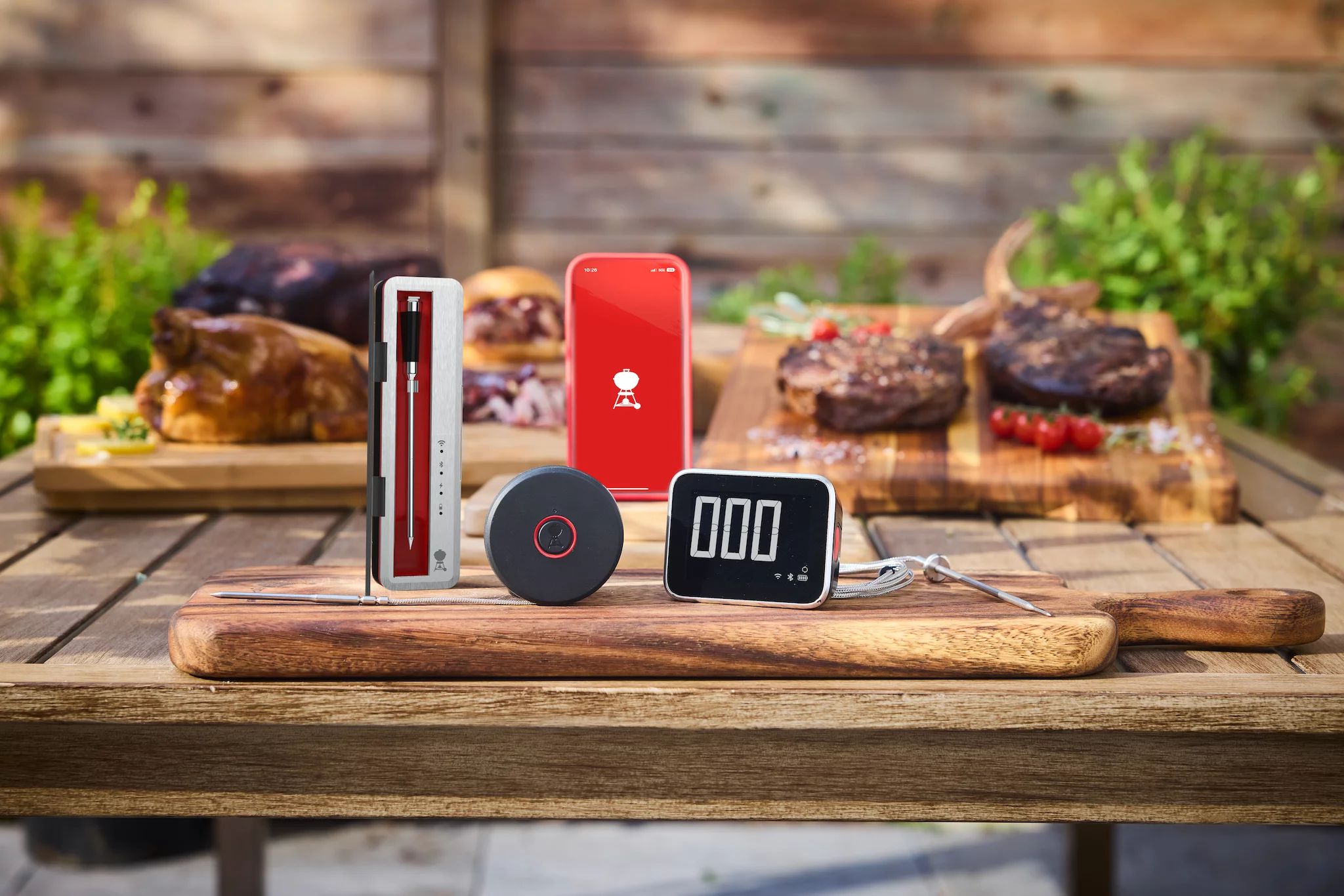Weber Smarter kabelloser Temperaturfühler mit Ladegerät - Schwarz