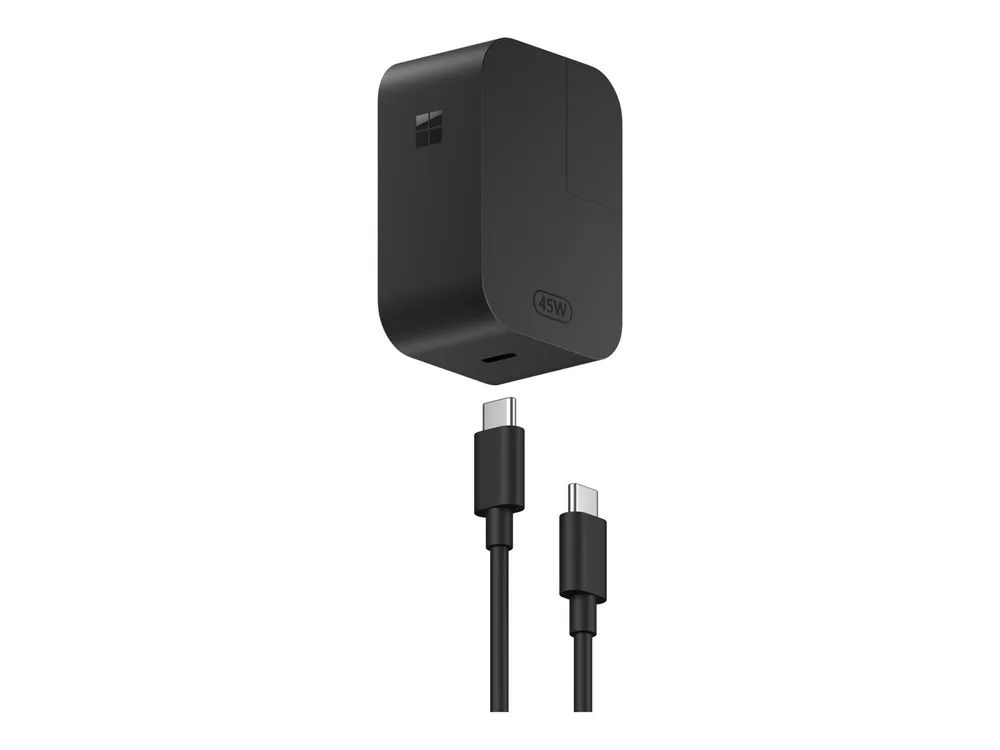 Microsoft Surface 45W Power Supply - USB-C Netzteil - Wechselstrom 100-240 V - 45 Watt - Deutschland, EMEA - Schwarz - für Surface Laptop Copilot+ PC for Business (13-inch)