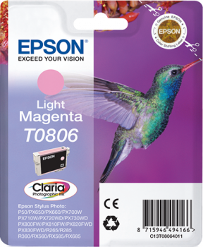 Epson T0806 Tinte Kolibri, Single, Sta., hell mag.