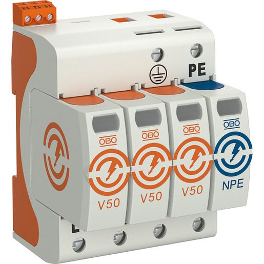 OBO BLITZSTROMABL+ÜSS 3P.+NPE 280V / V50-3+NPE+FS-280 NEU 5093533