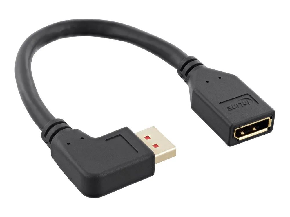 InLine DisplayPort 1.4 Adapterkabel ST/BU - 8K4K - links gewinkelt