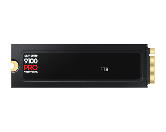 Samsung 9100 PRO MZ-VAP1T0 - SSD - verschlüsselt - 1 TB - mit Kühlkörper - intern - M.2 2280 - PCI Express 5.0 x4 (NVMe)