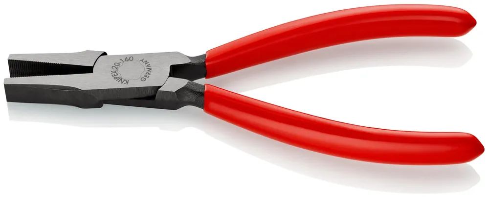 KNIPEX Flachzange mit Kunststoff überzogen schwarz atramentiert 160 mm