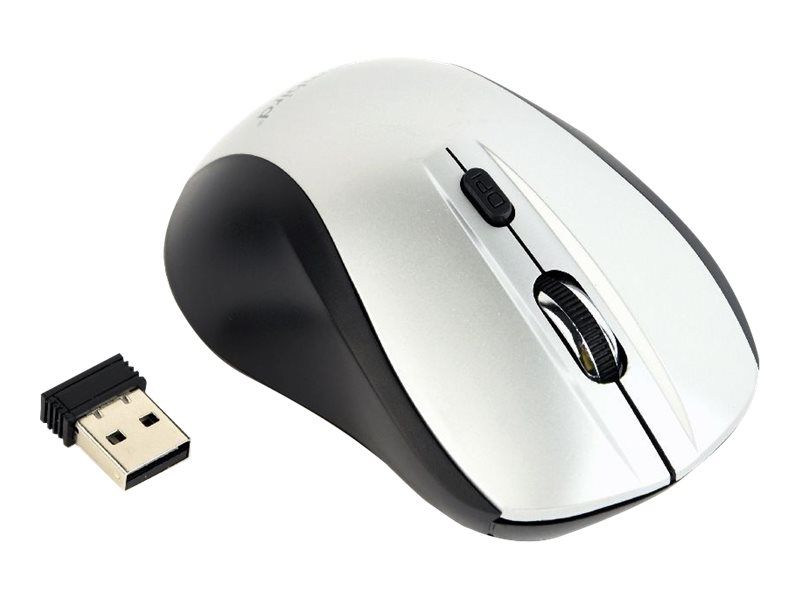 Gembird MUSW-4B-02-BS - Maus - optisch - 4 Tasten - kabellos - 2.4 GHz - kabelloser Empfänger (USB)
