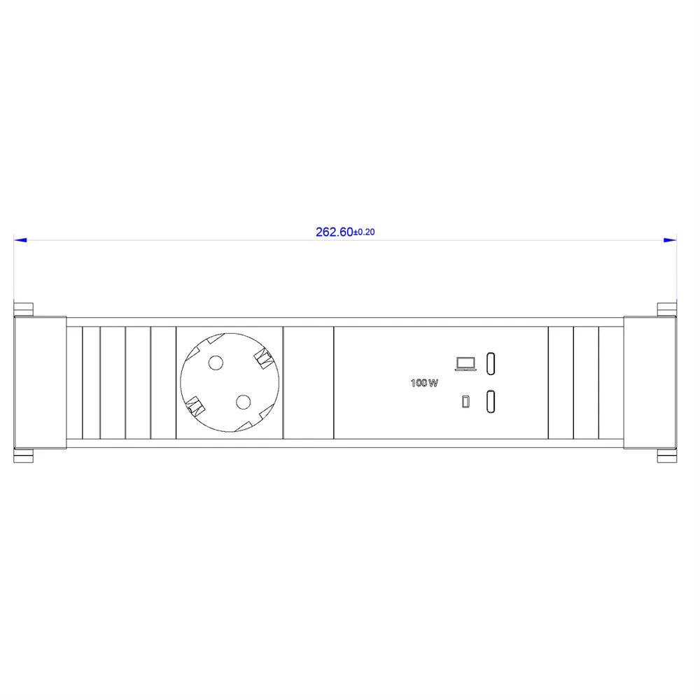 BACHMANN CONFERENCEF M 1xCEE7/3, 1xUSB C/C 100W