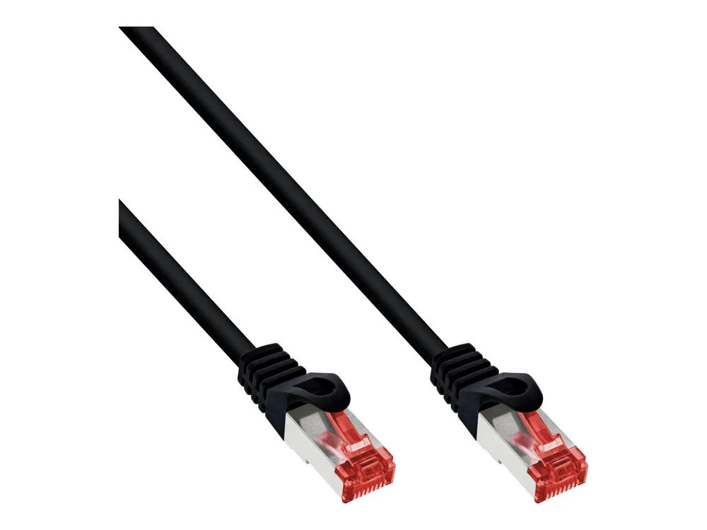 InLine 100er Bulk-Pack Patchkabel - S/FTP (PiMf) - Cat.6 - PVC - CU - schwarz - 0,5m