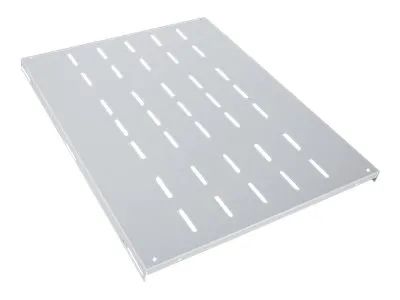 IC Intracom Intellinet 19" Fixed Shelf, 1U, 600mm Depth, Heavy-Duty, Max 100kg, Grey - Rack - Regal - Grau, RAL 7035 - 1U - 48.3 cm (19")