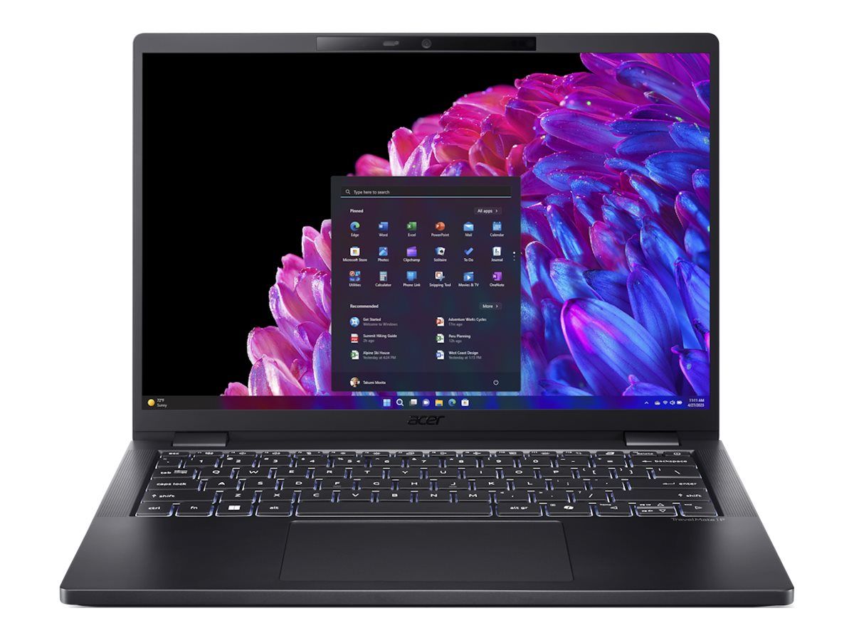 Acer TravelMate P6 14 TMP614-73-TCO - 180°-Scharnierdesign - Intel Core Ultra 5 125H / 1.2 GHz - Evo - Win 11 Pro - Intel Arc Graphics - 32 GB RAM - 1.024 TB SSD NVMe - 35.6 cm (14")