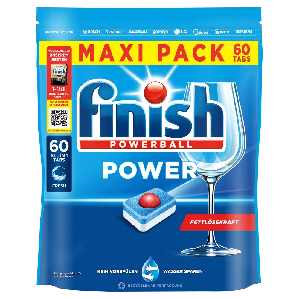 Finish Power Maxipack Fresh 60 Tabs