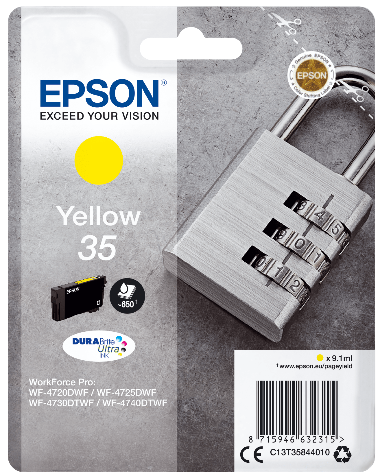 Epson 35 - 9.1 ml - Gelb - Original - Blisterverpackung