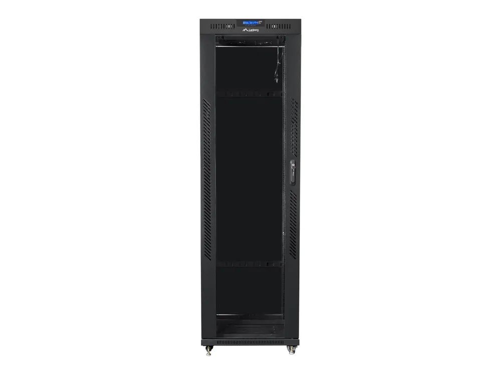 Lanberg Schrank Netzwerkschrank - mit Display - Schwarz, RAL 9004 - 42HE - 48.3 cm (19")