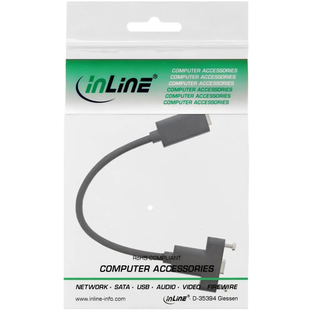 InLine USB 3.2 Gen.2 Adapterkabel - Buchse C auf Einbaubuchse C - 0,20m