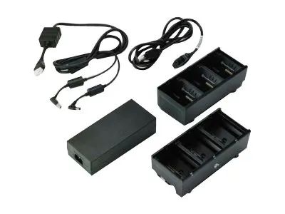 Zebra Dual 3-Slot Battery Charger Connected via