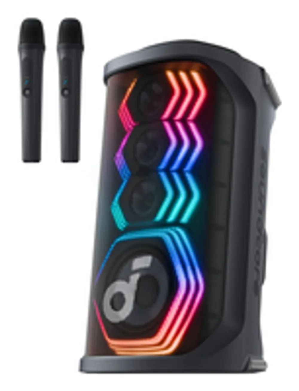 Anker Innovations Soundcore Rave 3S Bluetooth Partybox AI Karaoke IPX4 Beat-synced Lichtshow - Mikrofon