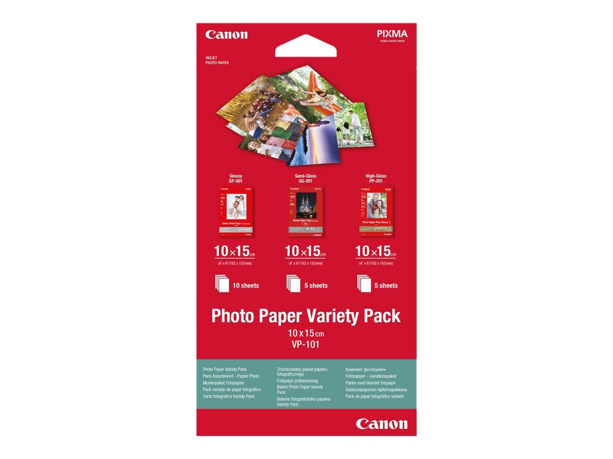 Canon Variety Pack VP-101 - 100 x 150 mm 15 Blatt Fotopapier-Kit