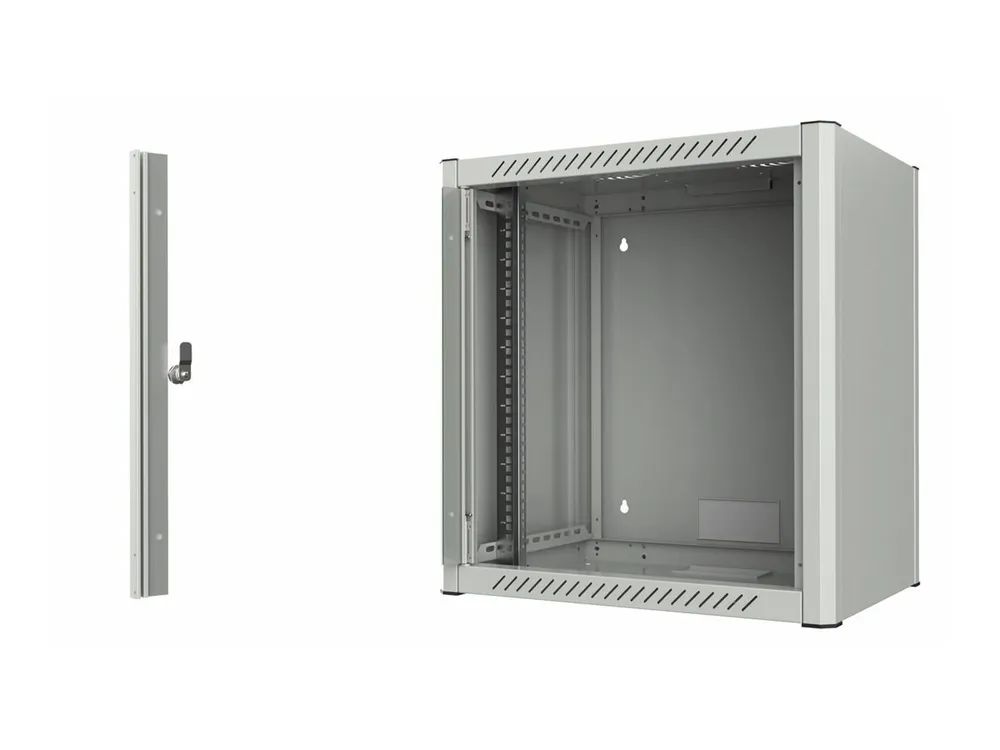 Lanview Schrank Netzwerkschrank - 60 x 45 - geeignet für Wandmontage - weiß, RAL7035 - 12U - 48.3 cm (19")