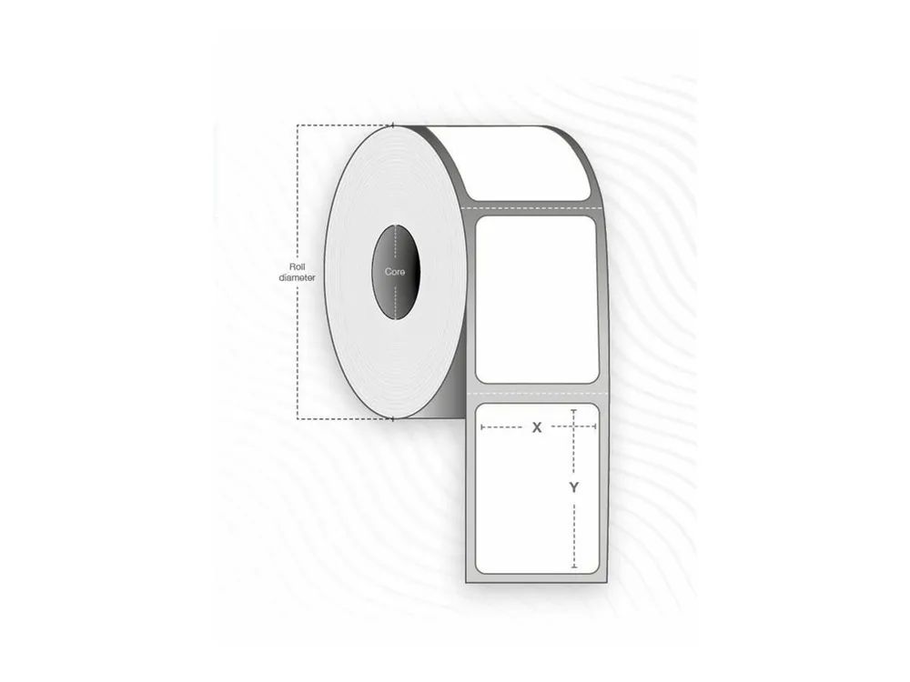 Capture Permanenter Acrylklebstoff - unbeschichtet - perforiert - weiß - 102 x 192 mm 4200 Etikett(en) (12 Rolle(n)