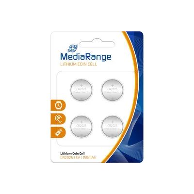 Media Range MediaRange Lithium Knopfzellen CR2025/3V 1x4