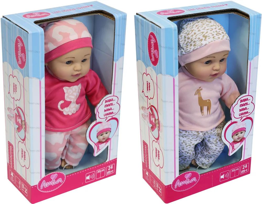 VEDES Großhandel GmbH - Ware AM Weichpuppe Lea, mit Sound, 30cm,2f.s.