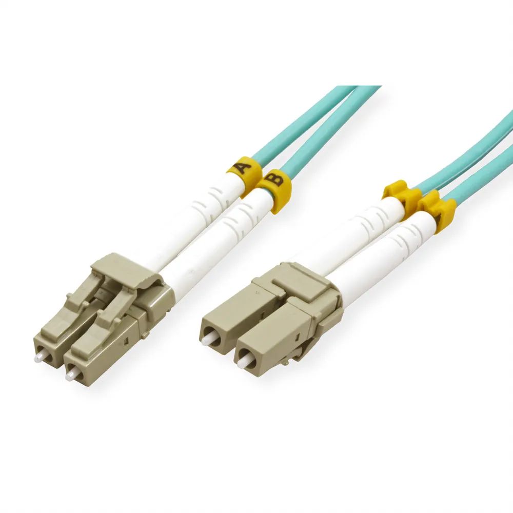 VALUE LWL-Kabel 50/125µm OM3, LC/LC, türkis, 1 m