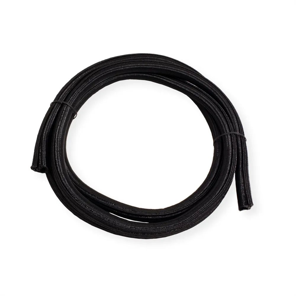 ROLINE PVC Gewebeschlauch für Kabelbündelung, selbst-schliessend, schwarz, 2,5 m