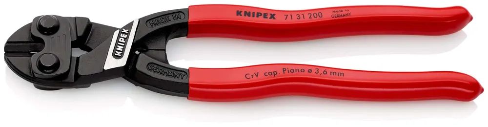 KNIPEX CoBolt® Kompakt-Bolzenschneider mit Kunststoff überzogen schwarz atramentiert 200 mm