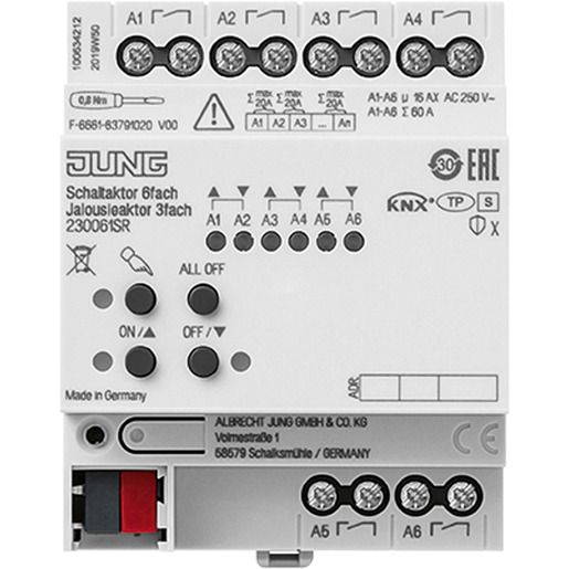 Jung KNX SCH.AKTOR 6F.KNX JAL.AKTOR / JUNG 230061SR