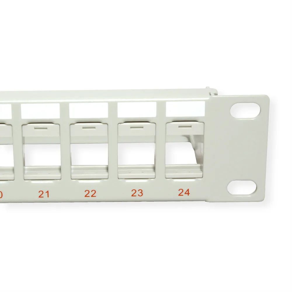 ROLINE 19-Zoll-Keystone-Modulträger, 24P., ungeschirmt, grau