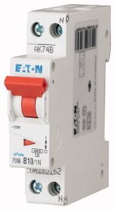 EATON Leitungsschutzschalter, 10 A, 1p+N, Charakteristik: B