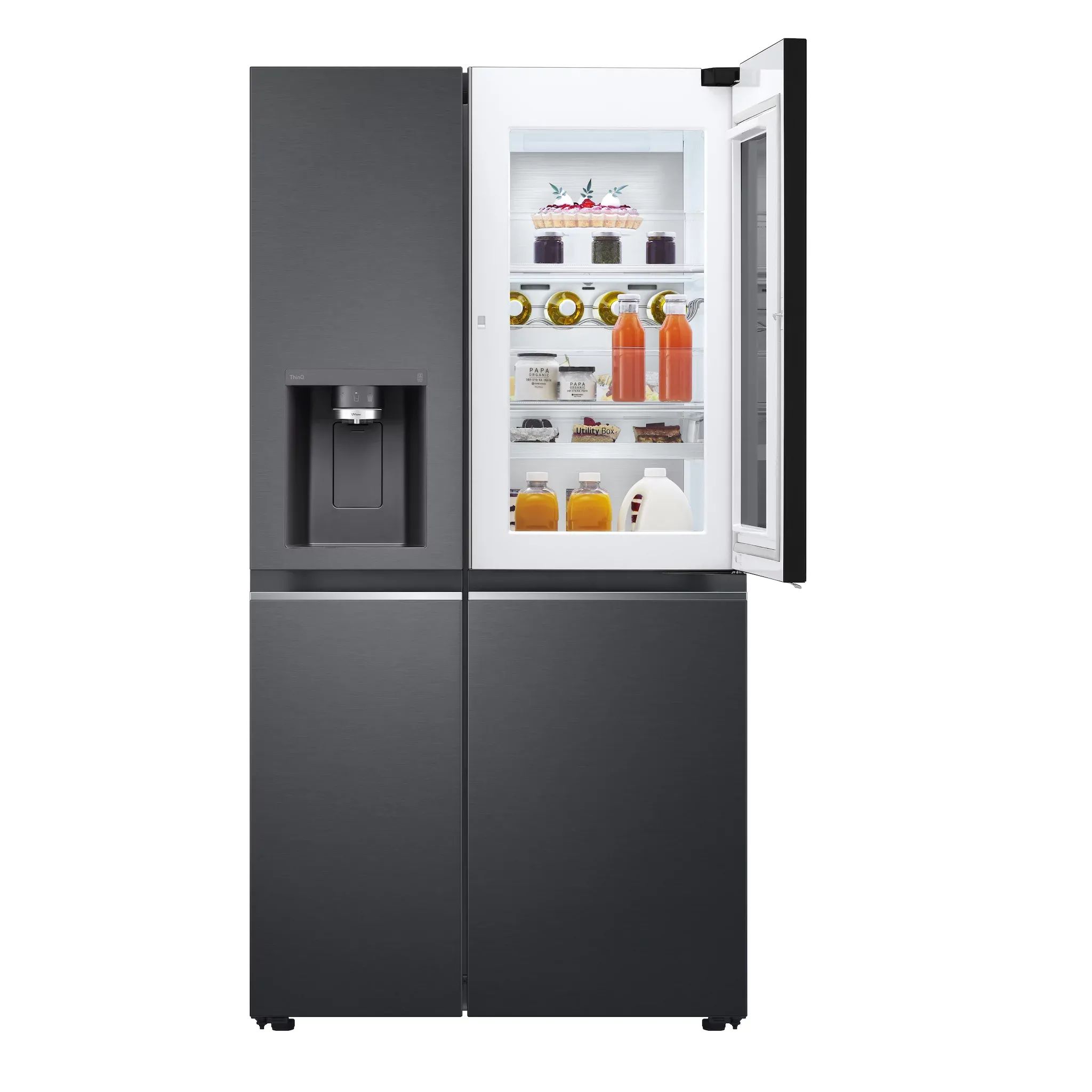 LG Electronics GSXV90MCDE Side-by-Side - Matte Black, 635L