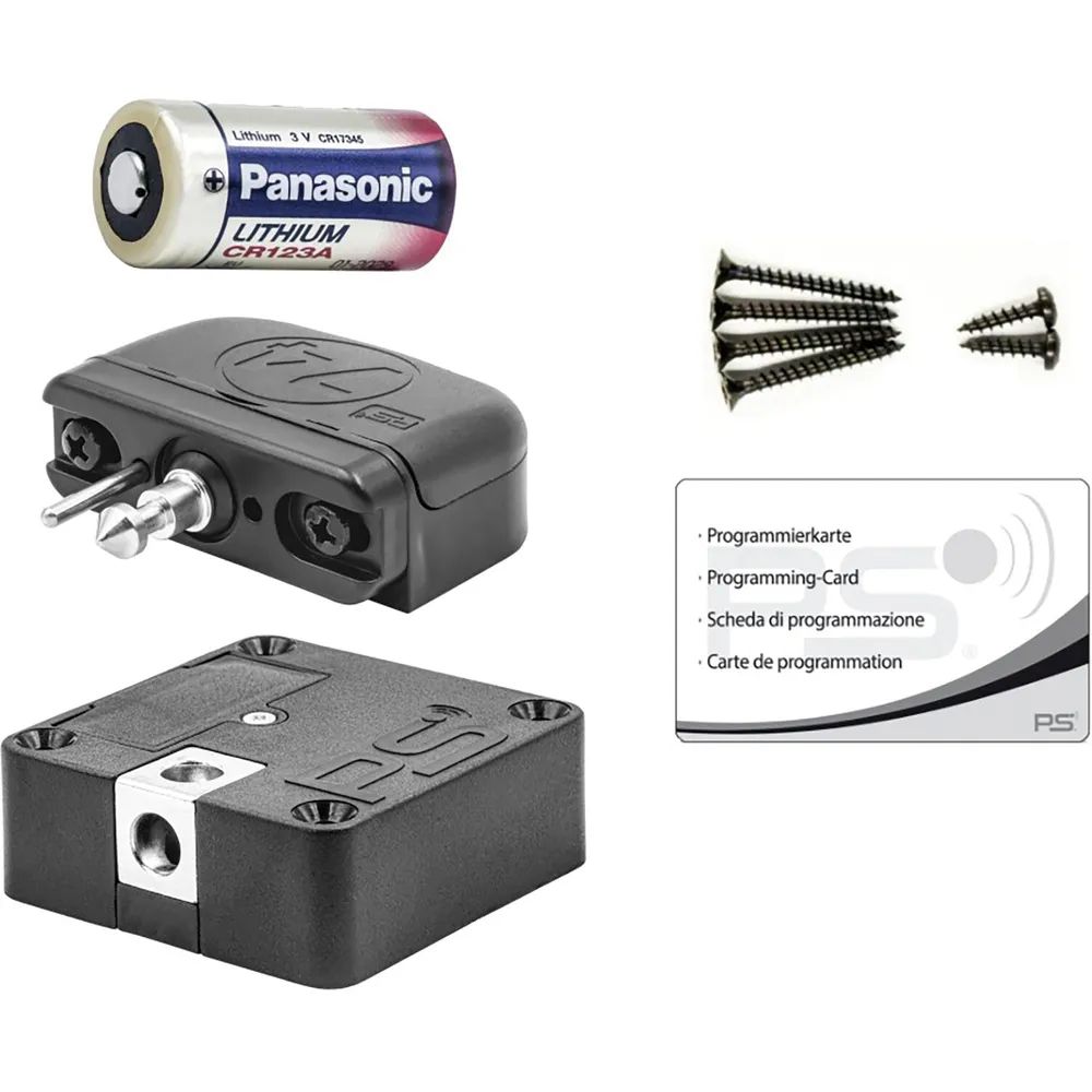 PS SOLO Elektronikschloss Set Mifare 13,56 MHz mit Antenne, Zamak/Kunststoff