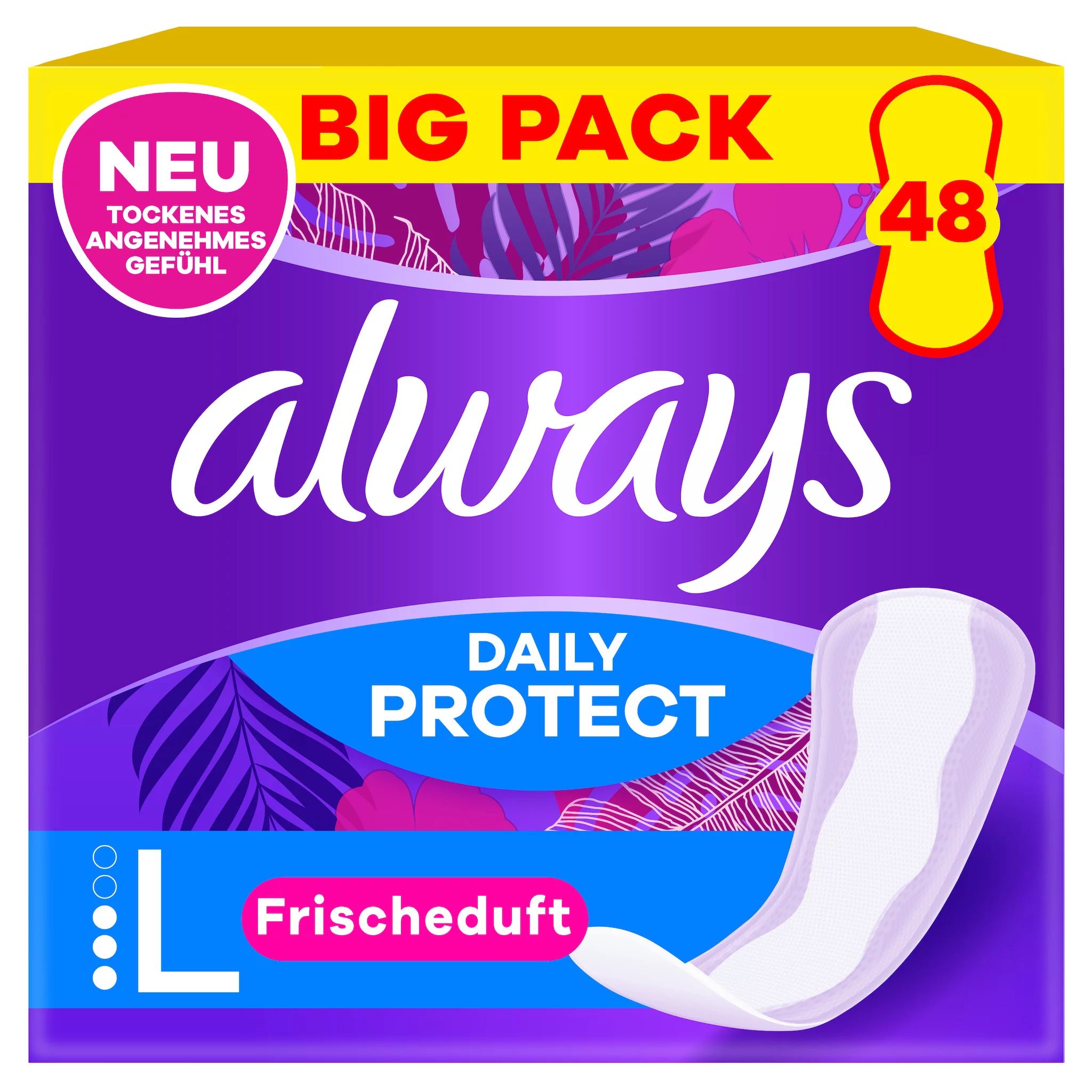 always Daily Protect Long mit Frischeduft, 48Stk.