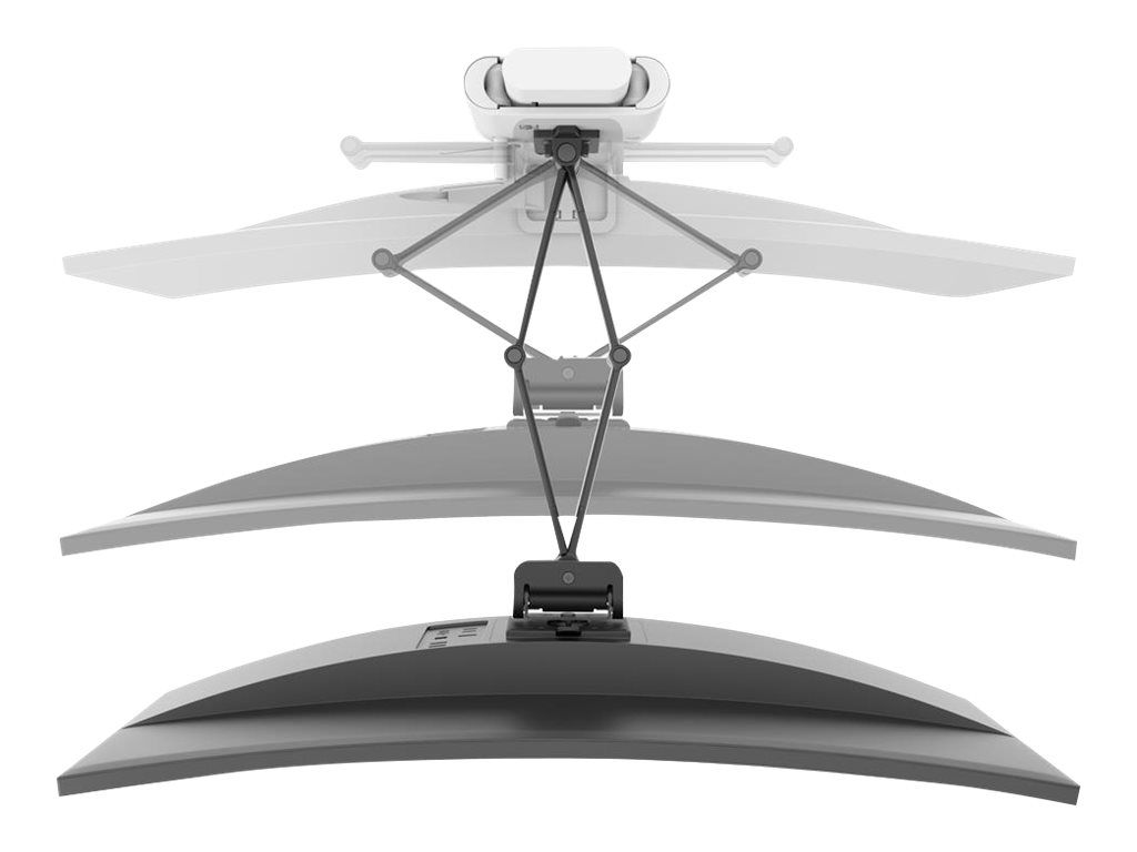 Ergotron TRACE - Befestigungskit (Pivot, Basis, VESA-Abstandshalter, Hubsäule, Verlängerungsarm, 2-teilige Tischklemme, Kabelmanagement-Kanal) - Konstante Krafttechnologie - für LCD-Display - weiß - Bildschirmgröße: 54.6-96.5 cm (21.5-38")