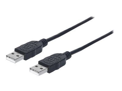 Manhattan USB-A to USB-A Cable, 1m, Male to Male, 480 Mbps (USB 2.0)