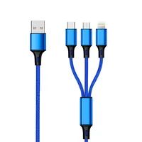 2GO 3in1 USB Ladekabel Micro-USB Apple TypeC Nylon - Kabel - Digital/Daten