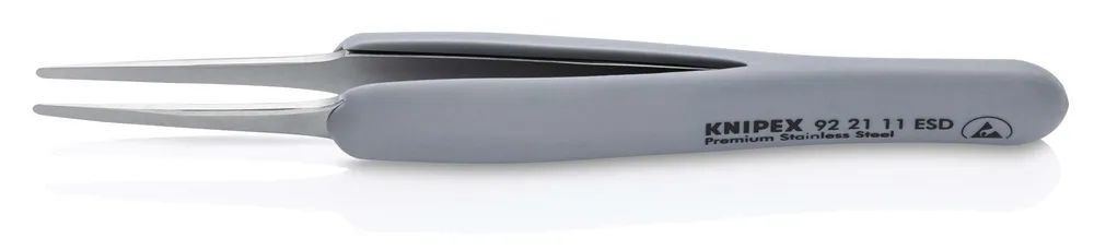 KNIPEX Präzisionspinzette mit gummiertem Griff ESD gummierter Griff 123 mm