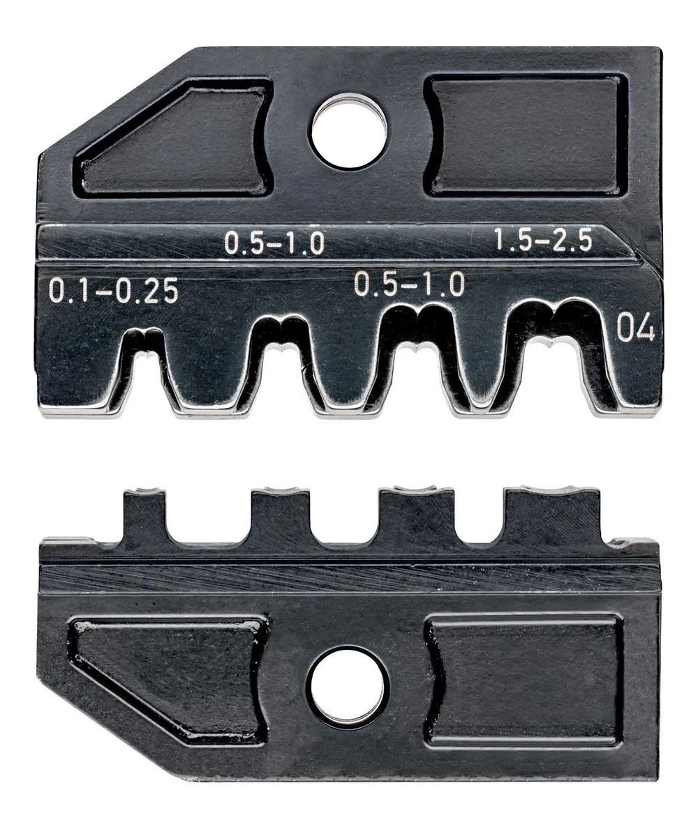 KNIPEX Crimpeinsatz für unisolierte, offene Steckverbinder (2,8 + 4,8 mm Breite)