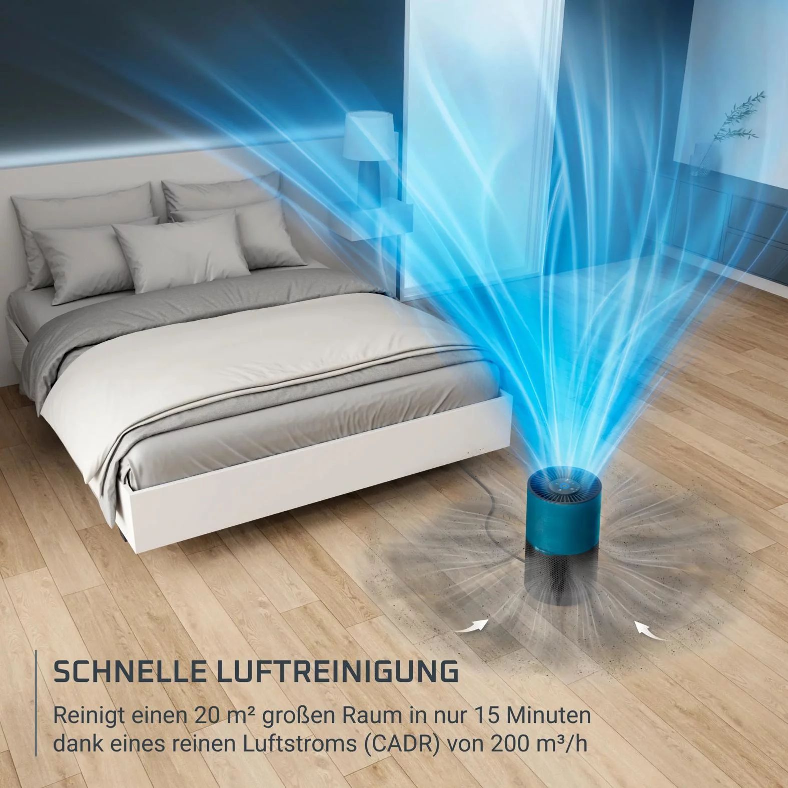 Rowenta PU2221 Luftreiniger Pure Air Compact - SCHWARZ/BLAU