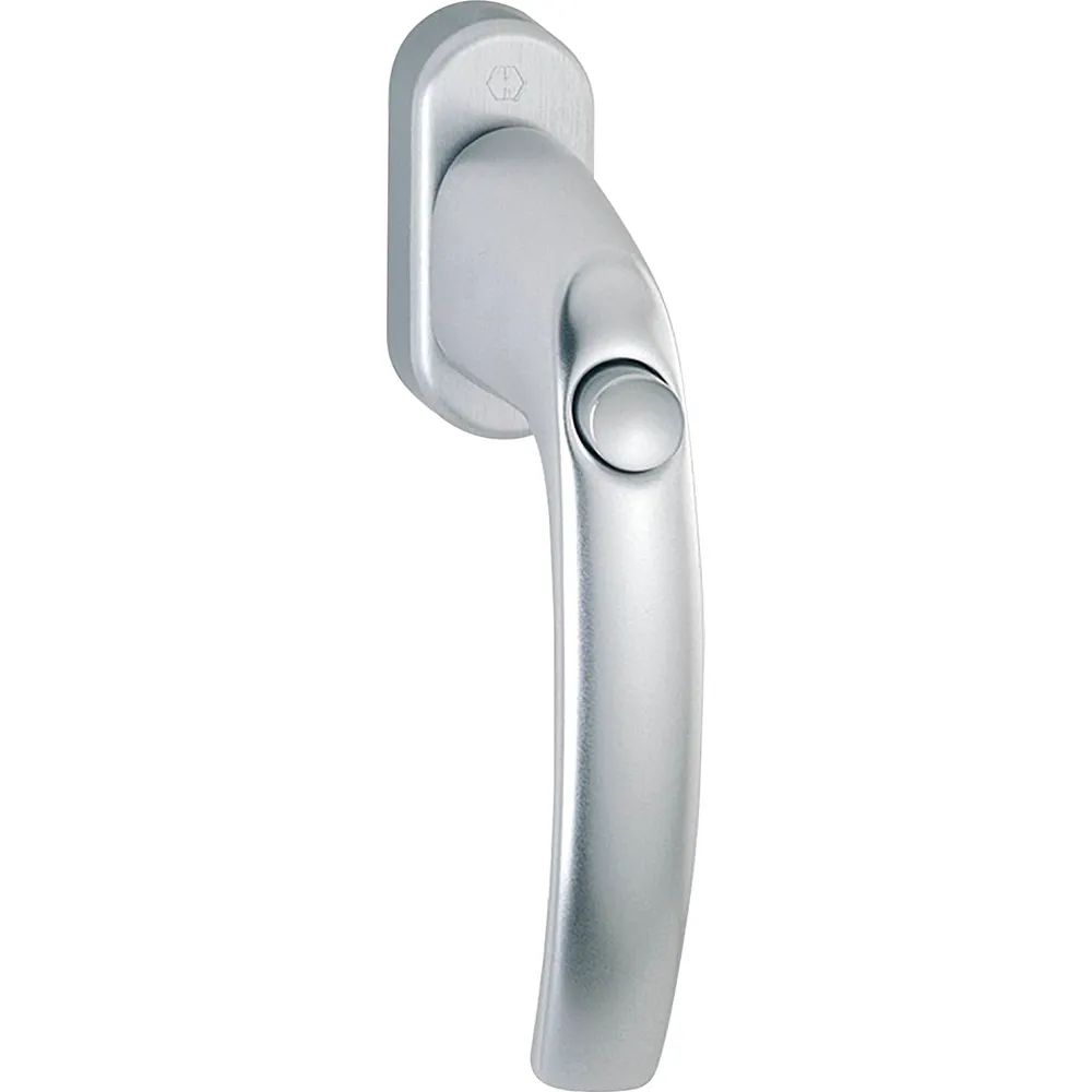 HOPPE Fenstergriff ATLANTA mit Druckknopf, Aluminium silber eloxiert