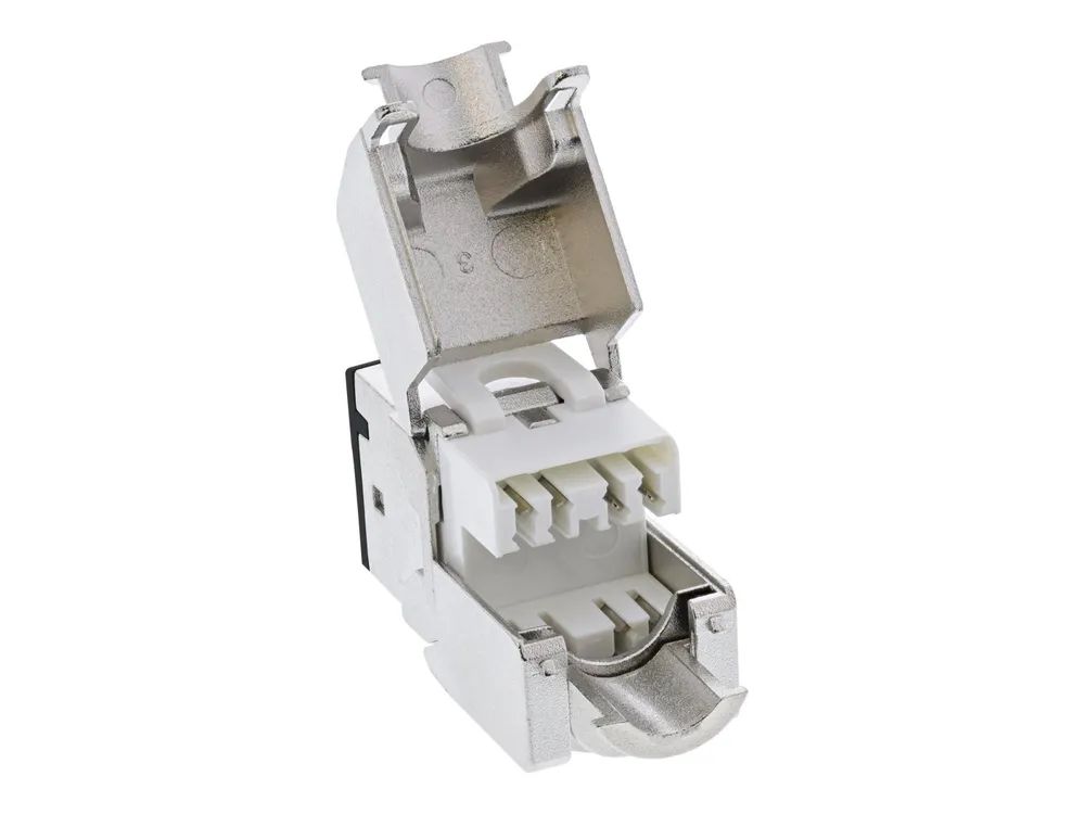 InLine Keystone RJ45 Buchse - geschirmt - Cat.6A - schwarz 8er Pack