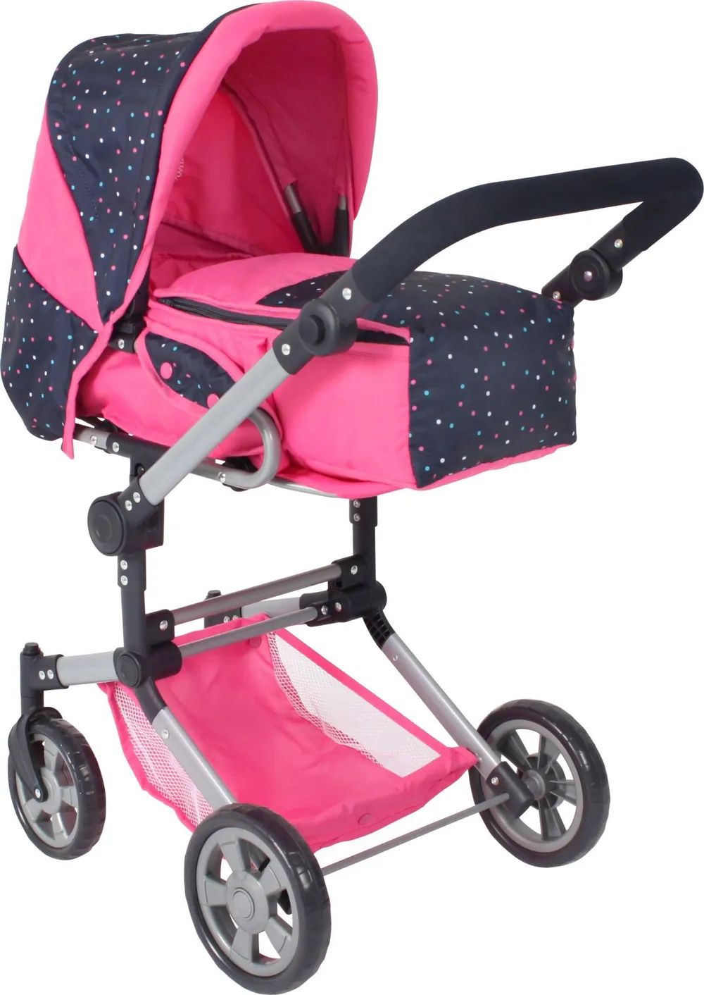 Sieglinde Bayer Kombi-Puppenwagen JARA Konfetti, pink