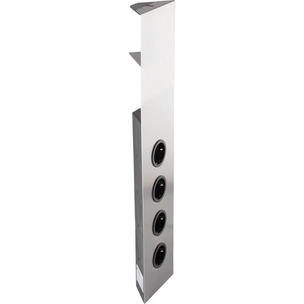 CARESSI Steckdosenelement 4ST46-58 4 Schukosteckdosen Edelstahl